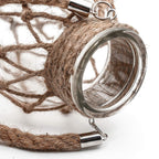 Hanging Vase | Glass & Sturdy Hemp Cord | Hanging & Table