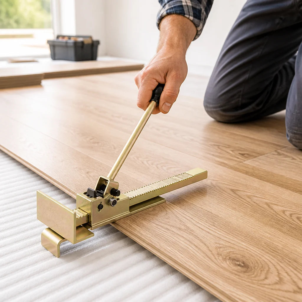 Hardwood Plank Lifter | Ratchet Mechanism & Ergonomic Handle | Compact