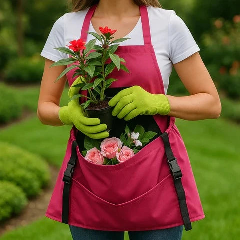 Harvesting Apron | Drop-Release Pouch & Water-Resistant Lining | Adjustable Straps