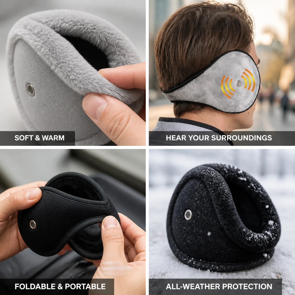 Headband Ear Muffs | Insulated Fleece & Acoustic Openings