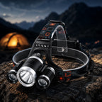 Headlamp | USB-Rechargeable Triple LED & 4 Modes