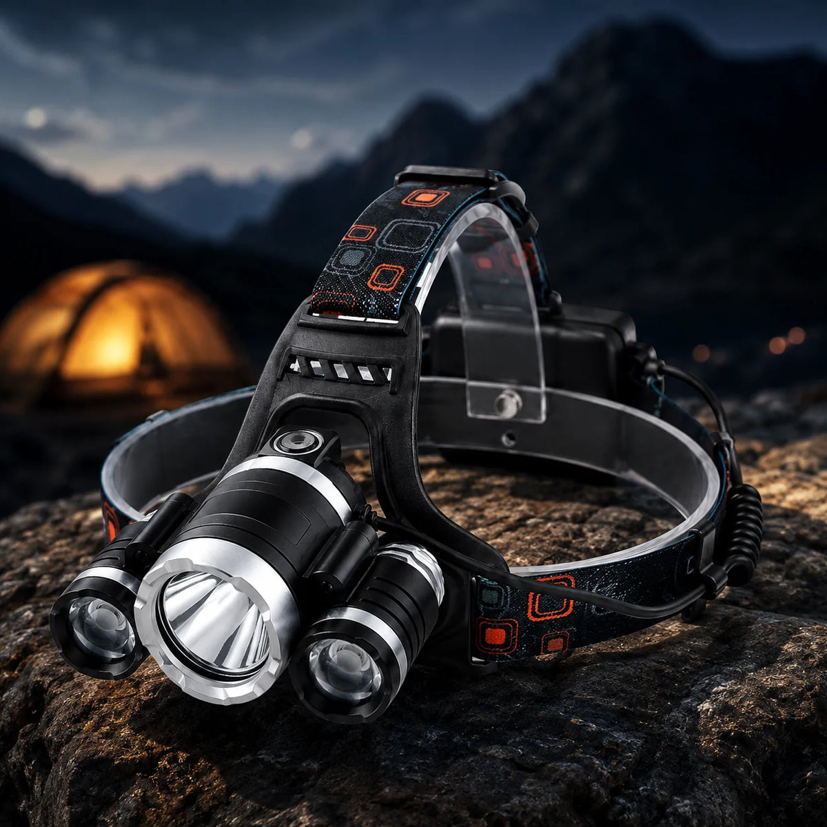 Headlamp | USB-Rechargeable Triple LED & 4 Modes
