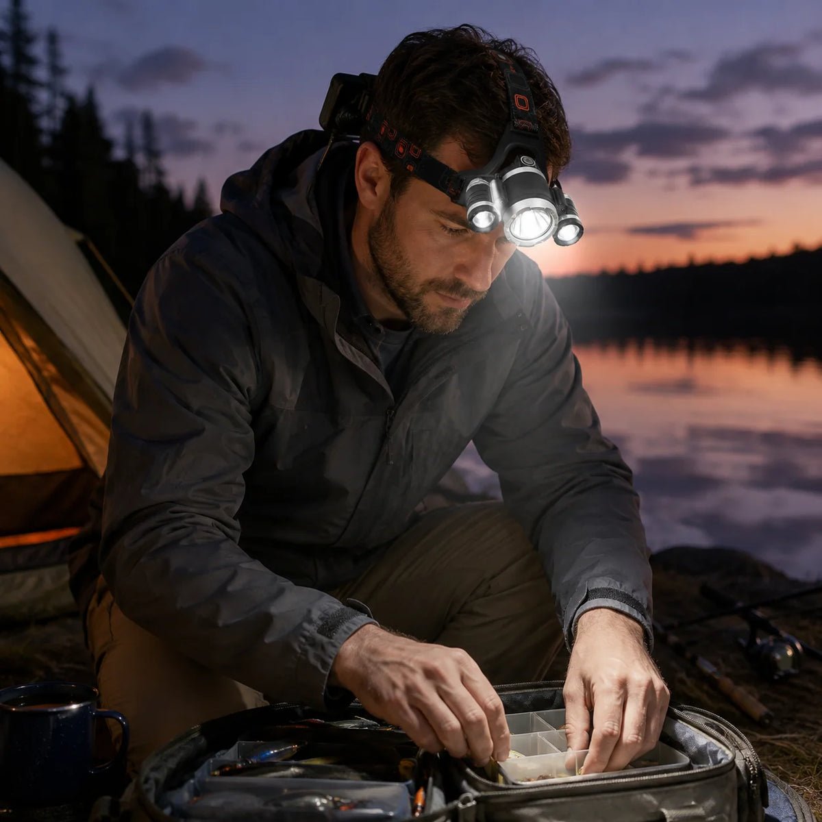 Headlamp | USB-Rechargeable Triple LED & 4 Modes