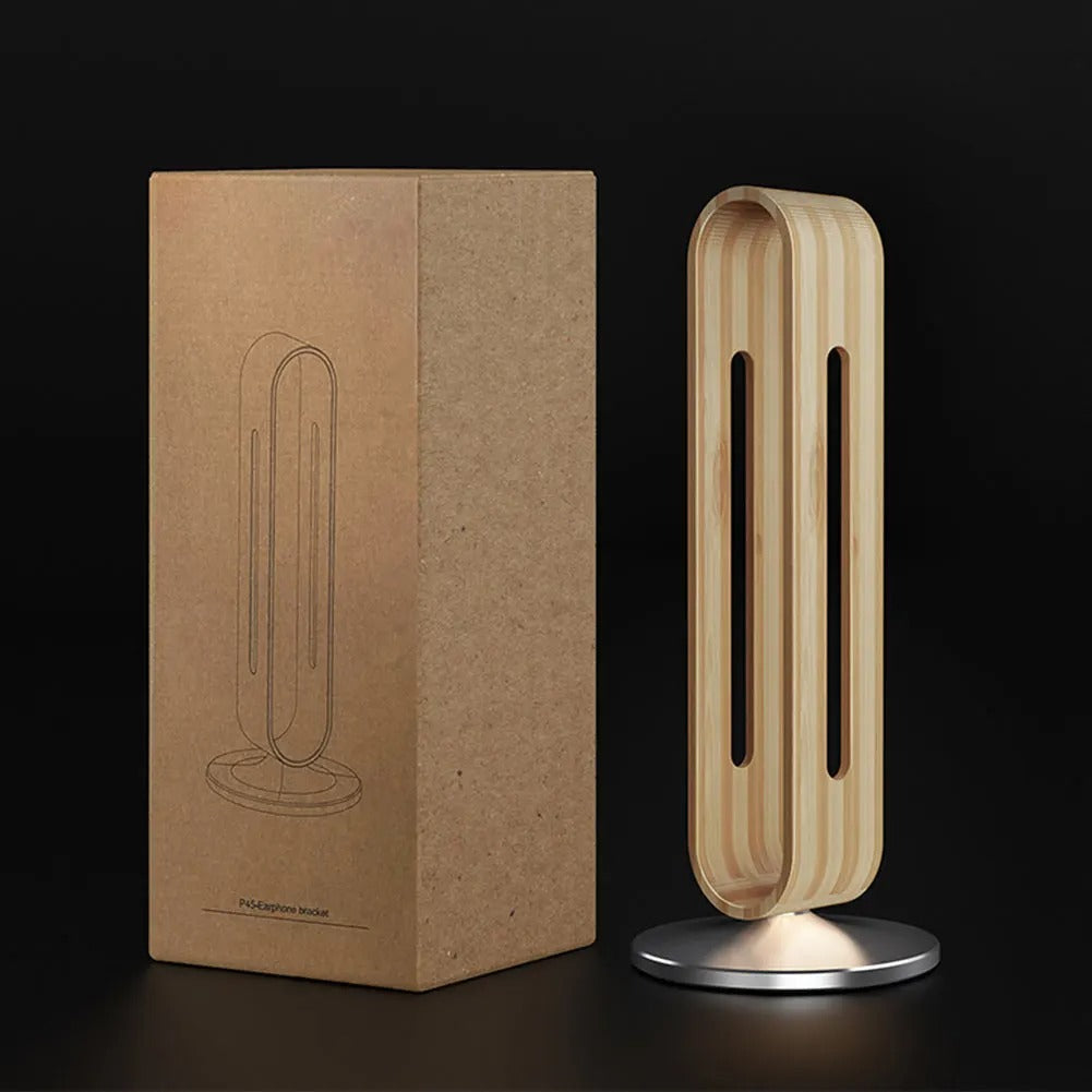 Headphone Stand | Wood & Metal Design | Non-Slip Base