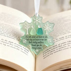 Heart Ornament | Handmade Real Sea Glass & Acrylic Backing