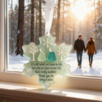 Heart Ornament | Handmade Real Sea Glass & Acrylic Backing