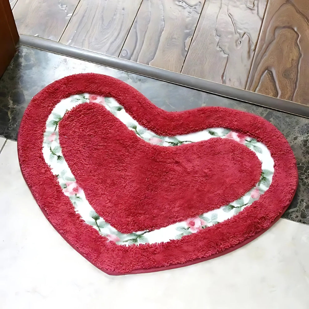 Heart-Shaped Bath Mat