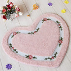 Heart-Shaped Bath Mat
