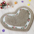Heart-Shaped Bath Mat