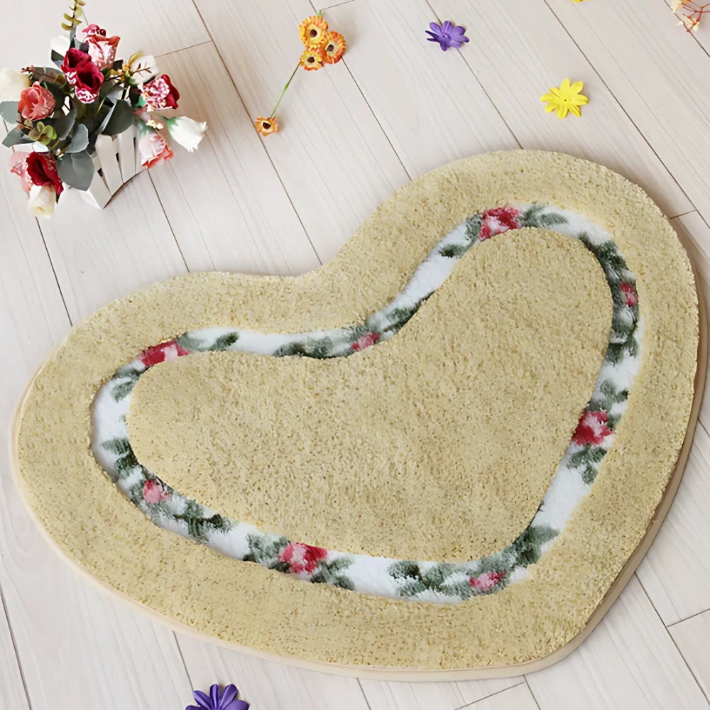 Heart-Shaped Bath Mat