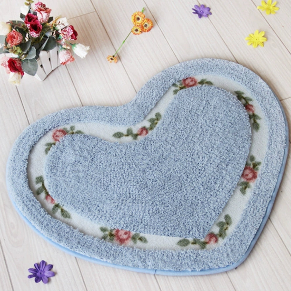Heart-Shaped Bath Mat