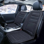 Heated Car Seat Cover | Quilted Full-Coverage & Adjustable Heat | With 12V Adapter