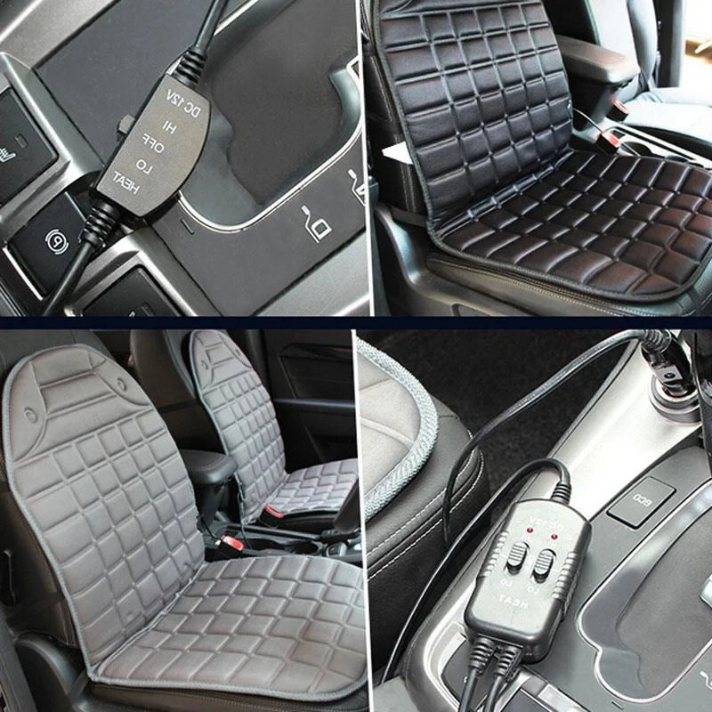Heated Car Seat Cushion | Adjustable Temperature Control & Anti-Slip Backing | 12V Vehicle Power