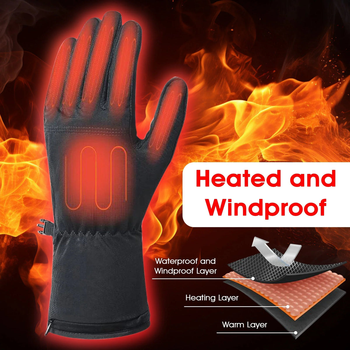 Heated Gloves | Rechargeable & Touchscreen Compatible | Up to 6 Hours