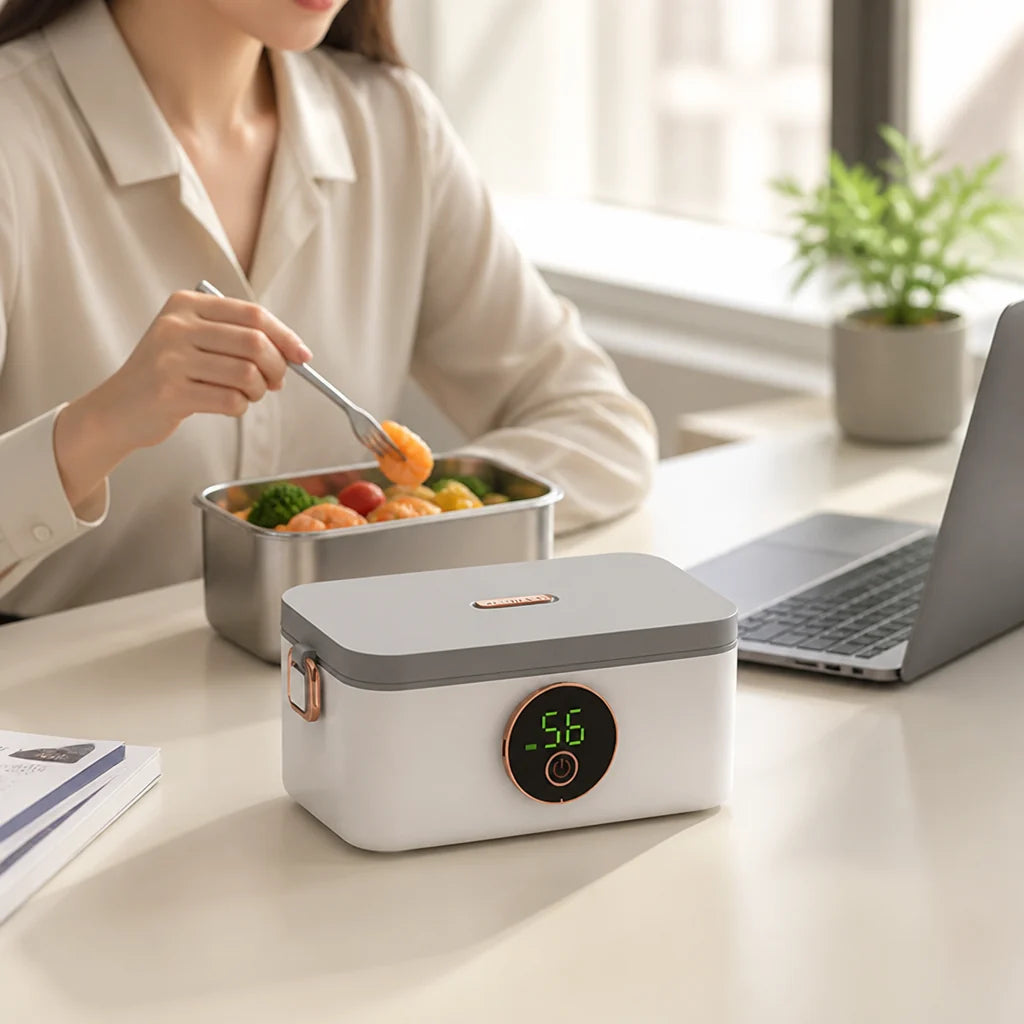 Heated Lunch Box | Cordless Rechargeable & Even Heating | 1000 ml