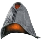 Heated Poncho Wrap | USB-Powered & 3 Heat Settings | Zipper Closure