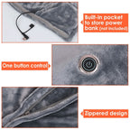 Heated Poncho Wrap | USB-Powered & 3 Heat Settings | Zipper Closure