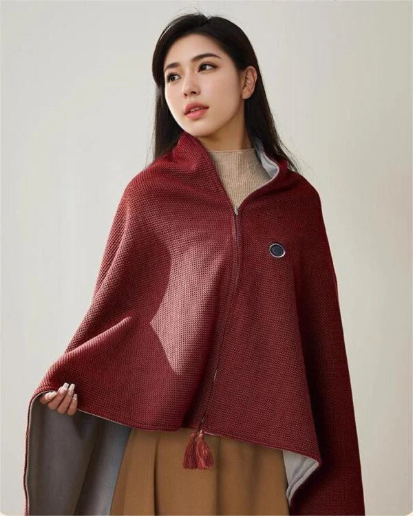 Heated Shawl | USB-Powered 15-Second Heat & Machine-Washable