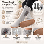 Heated Slipper Socks | Adjustable Temperature & Moisture-Wicking | Up To 8 Hours