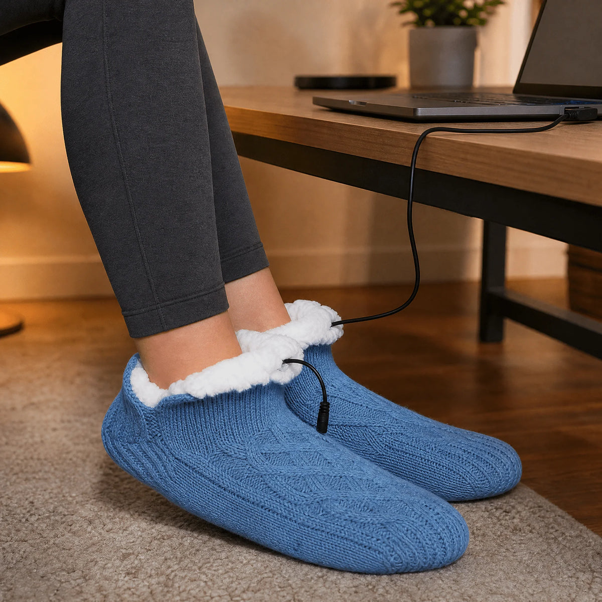 Heated Slipper Socks | USB-Powered & Non-Slip | One Size Fits Most