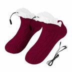 Heated Slipper Socks | USB-Powered & Non-Slip | One Size Fits Most