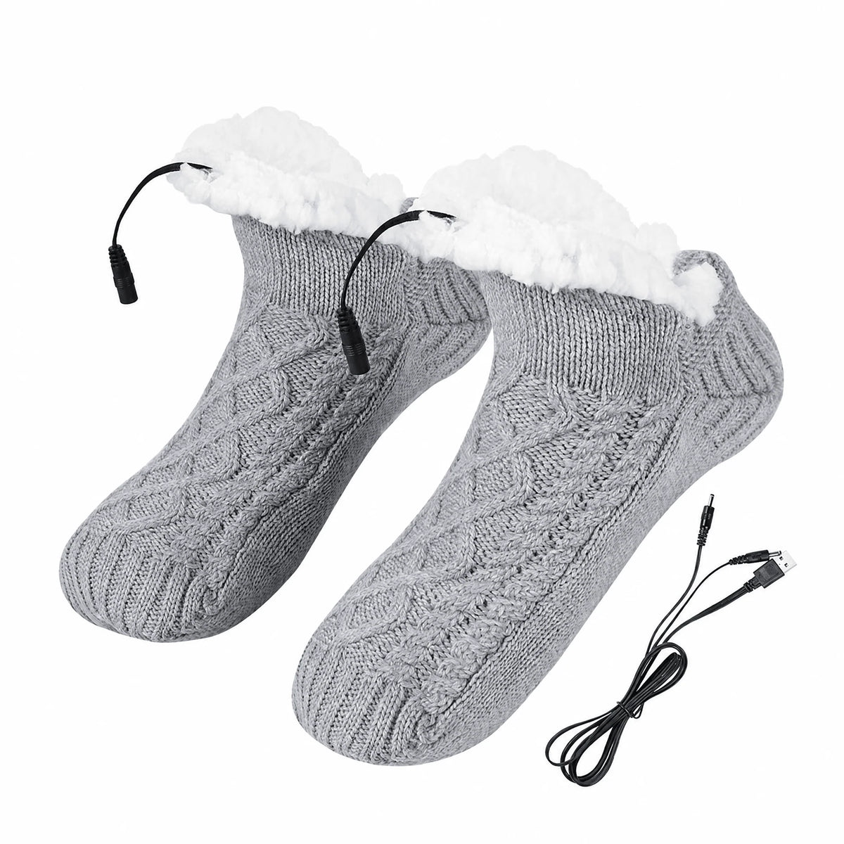 Heated Slipper Socks | USB-Powered & Non-Slip | One Size Fits Most