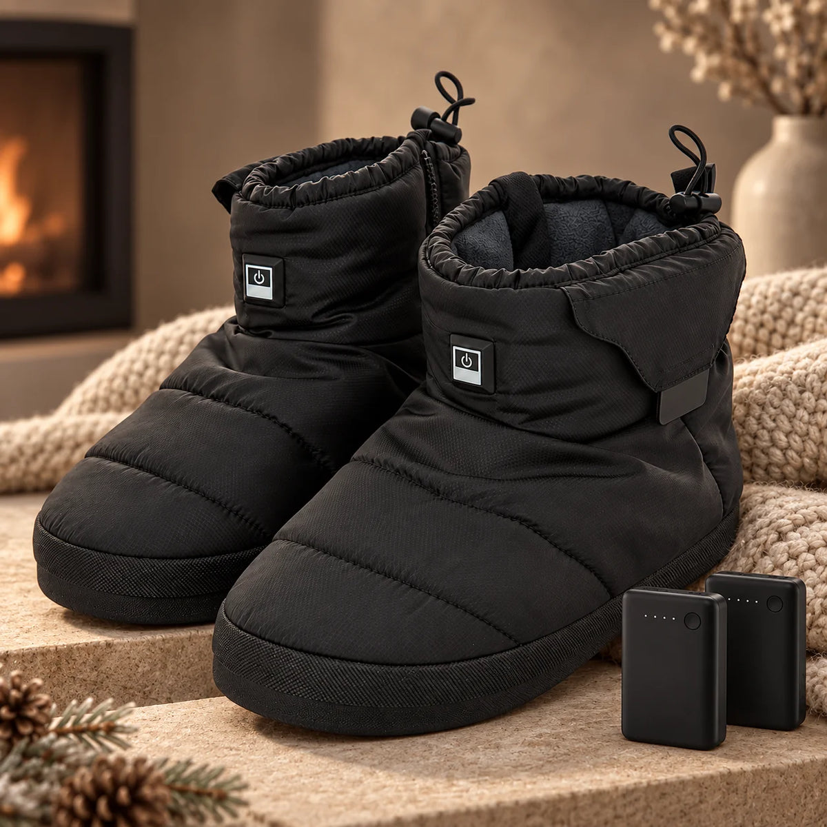 Heated Slippers | Memory Foam & 7-Hour Heat | Indoor & Outdoor