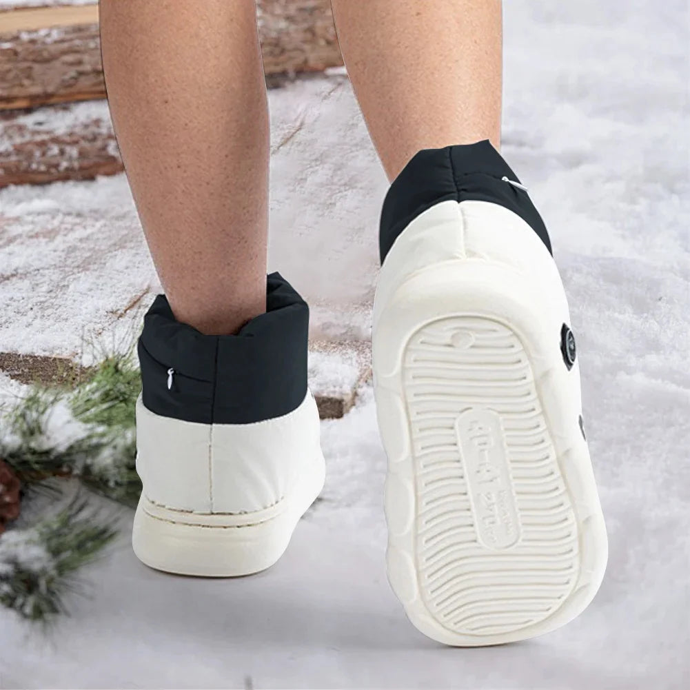 Heated Slippers | Rechargeable Adjustable Heat & Non-Slip Soles