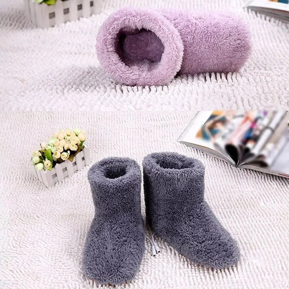 Heated Slippers | USB-Powered & Plush Fleece | Ankle-High