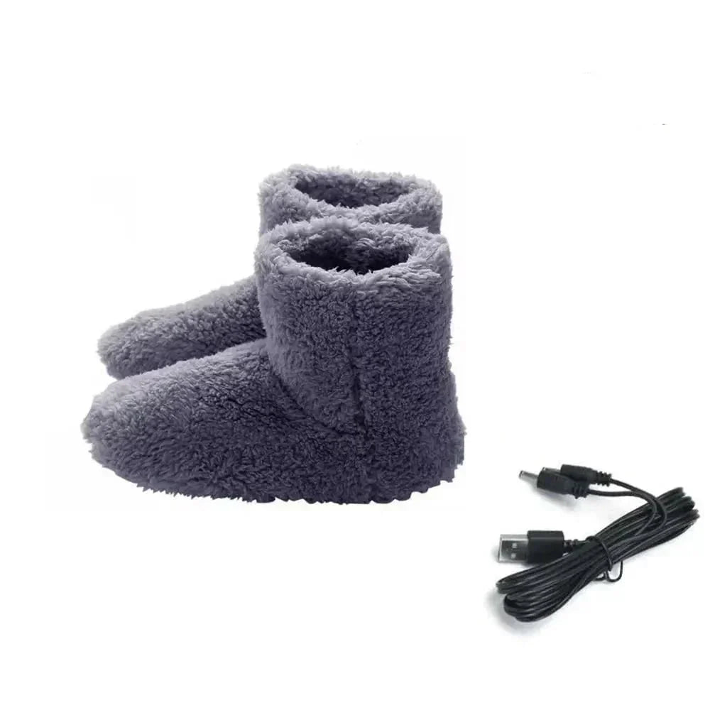 Heated Slippers | USB-Powered & Plush Fleece | Ankle-High
