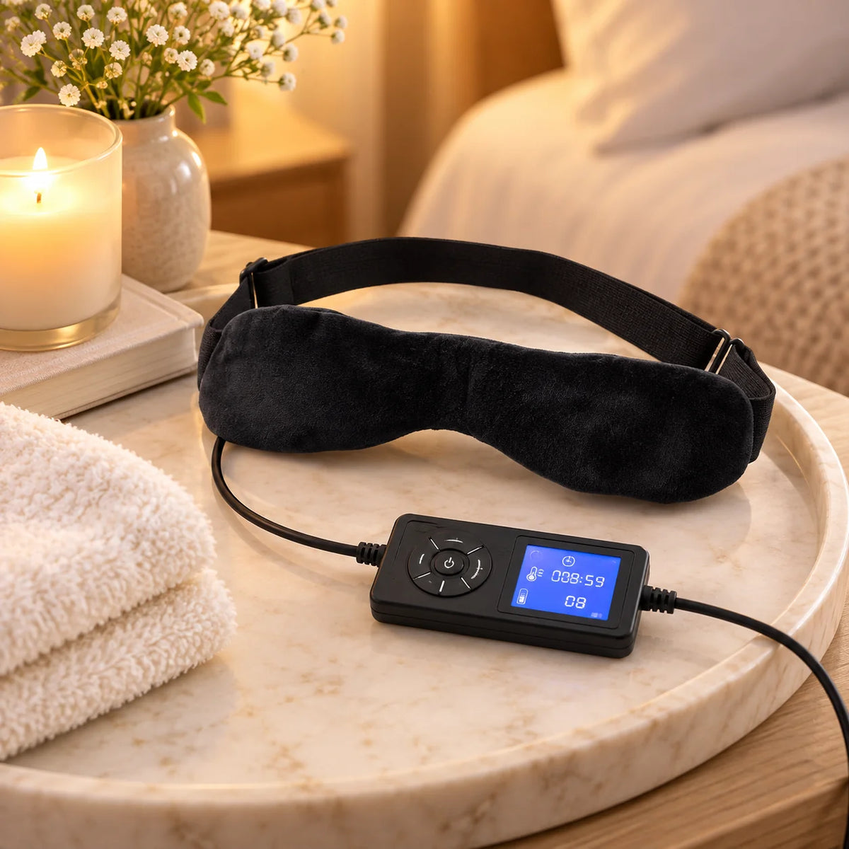Heating Eye Mask | Infrared Heat & USB-Powered | 10 Adjustable Levels