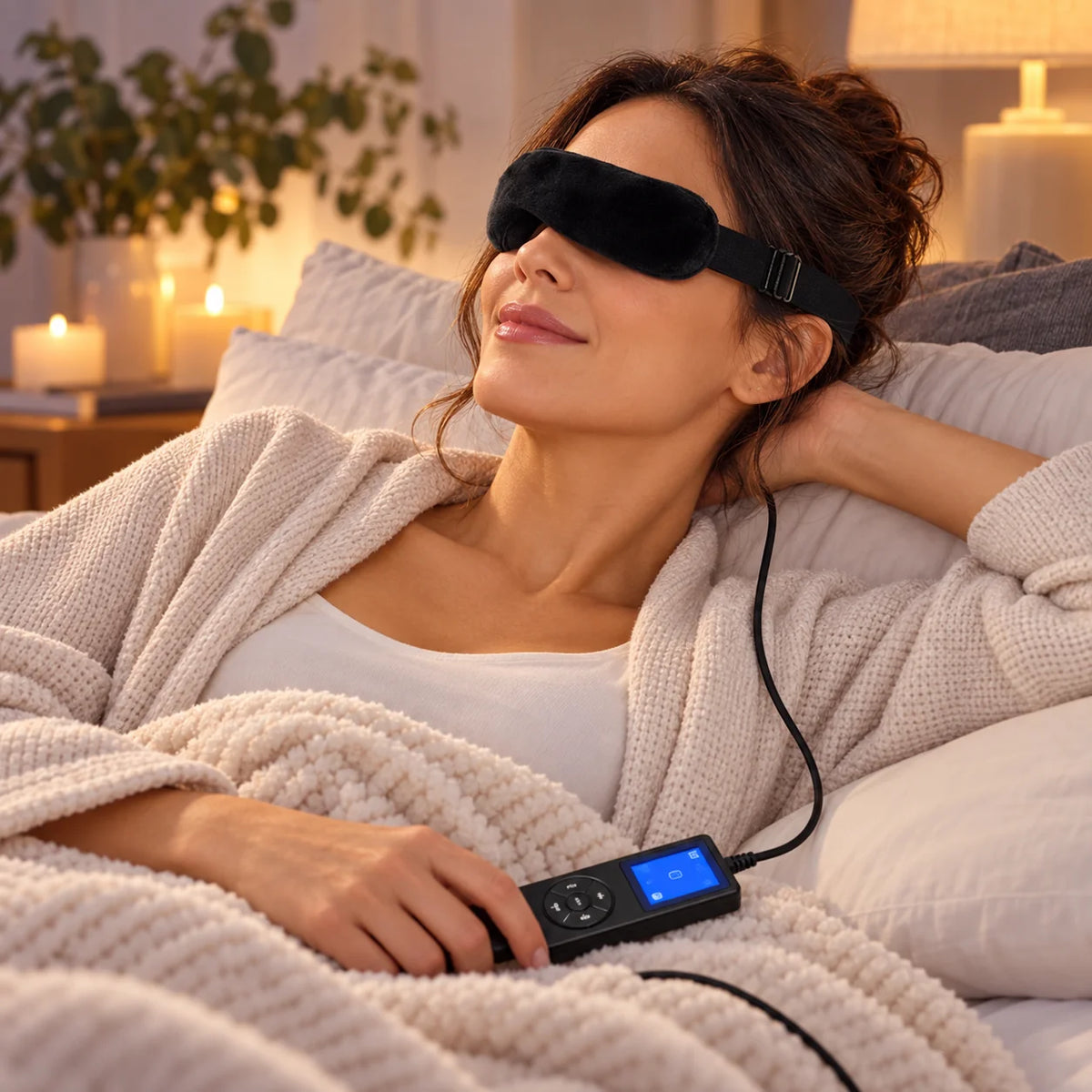 Heating Eye Mask | Infrared Heat & USB-Powered | 10 Adjustable Levels