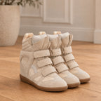 High-Top Sneakers | Hidden 5 cm Wedge & Adjustable Straps