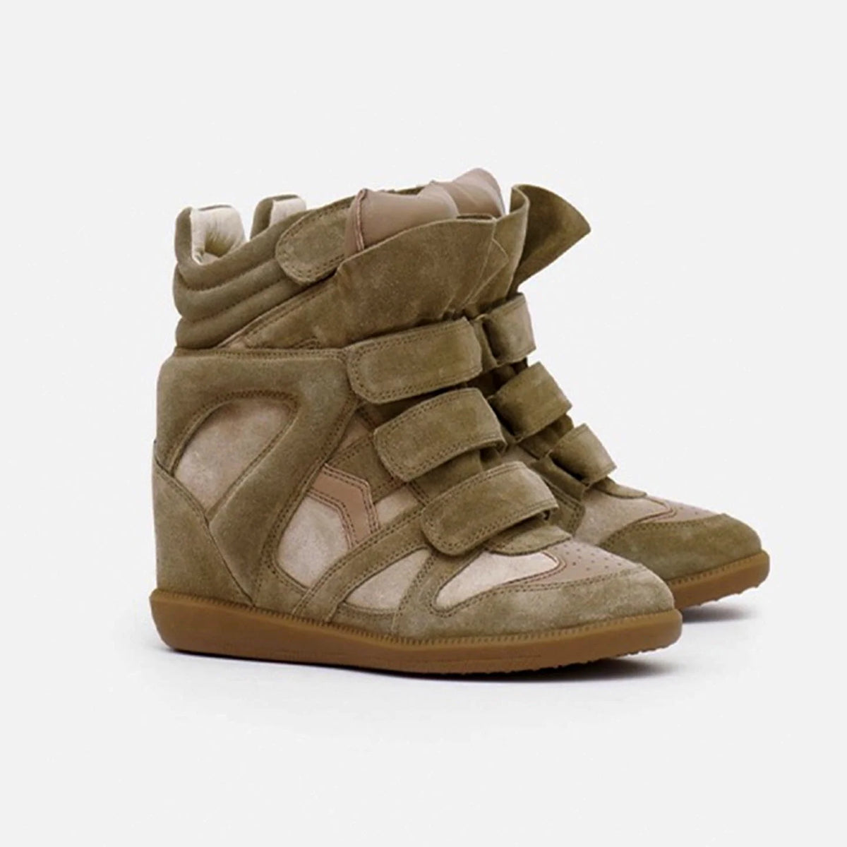High-Top Sneakers | Hidden 5 cm Wedge & Adjustable Straps
