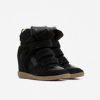 High-Top Sneakers | Hidden 5 cm Wedge & Adjustable Straps