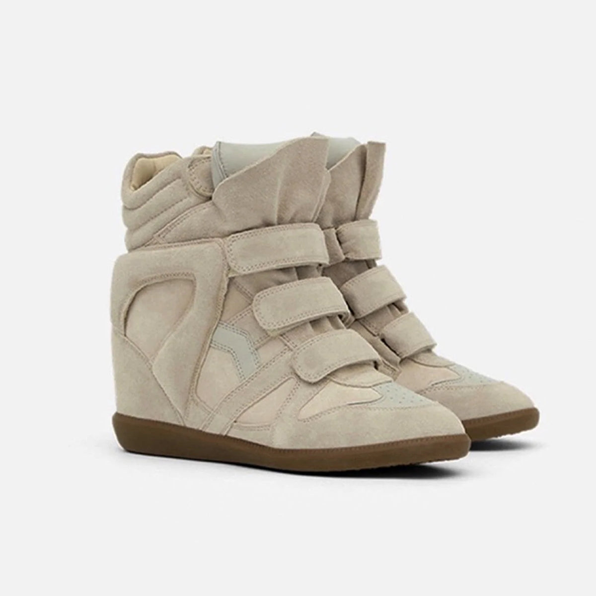High-Top Sneakers | Hidden 5 cm Wedge & Adjustable Straps