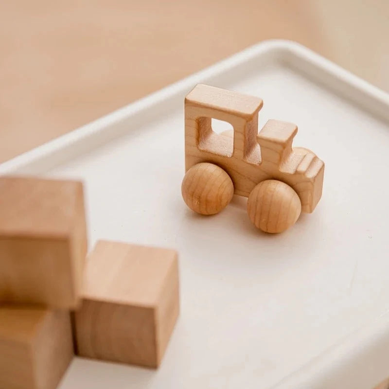 Wooden Vehicle Set | Solid Wood & Non-Toxic Paint | Set of 3