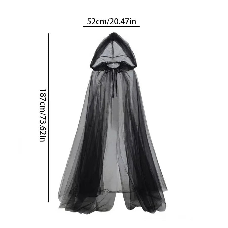 Hooded Cape | Layered Tulle & Lightweight | One Size Fits Most