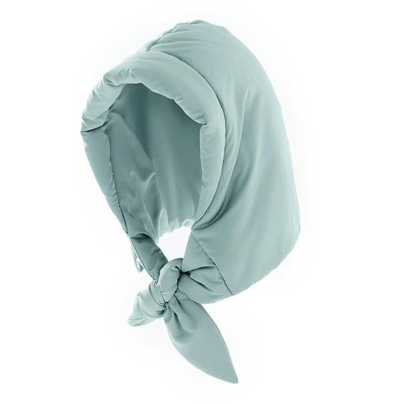Hooded Headscarf | Quilted Insulated & Adjustable Tie-Back