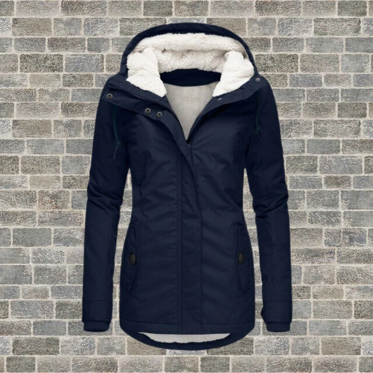 Hooded Jacket | Pleated Cotton, Lambswool Hood & Practical Pockets