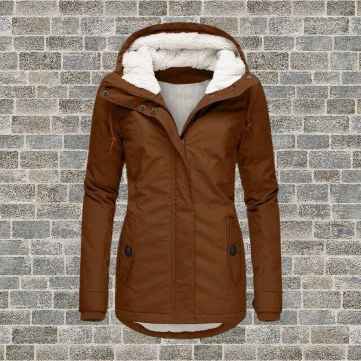 Hooded Jacket | Pleated Cotton, Lambswool Hood & Practical Pockets