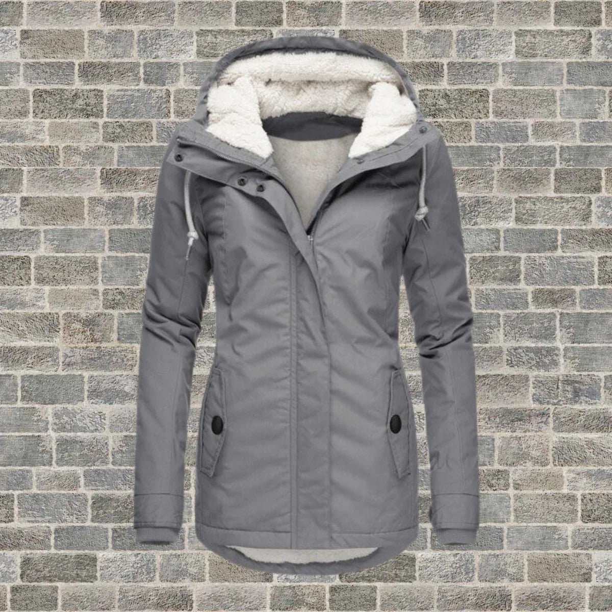 Hooded Jacket | Pleated Cotton, Lambswool Hood & Practical Pockets