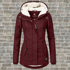 Hooded Jacket | Pleated Cotton, Lambswool Hood & Practical Pockets