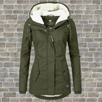 Hooded Jacket | Pleated Cotton, Lambswool Hood & Practical Pockets