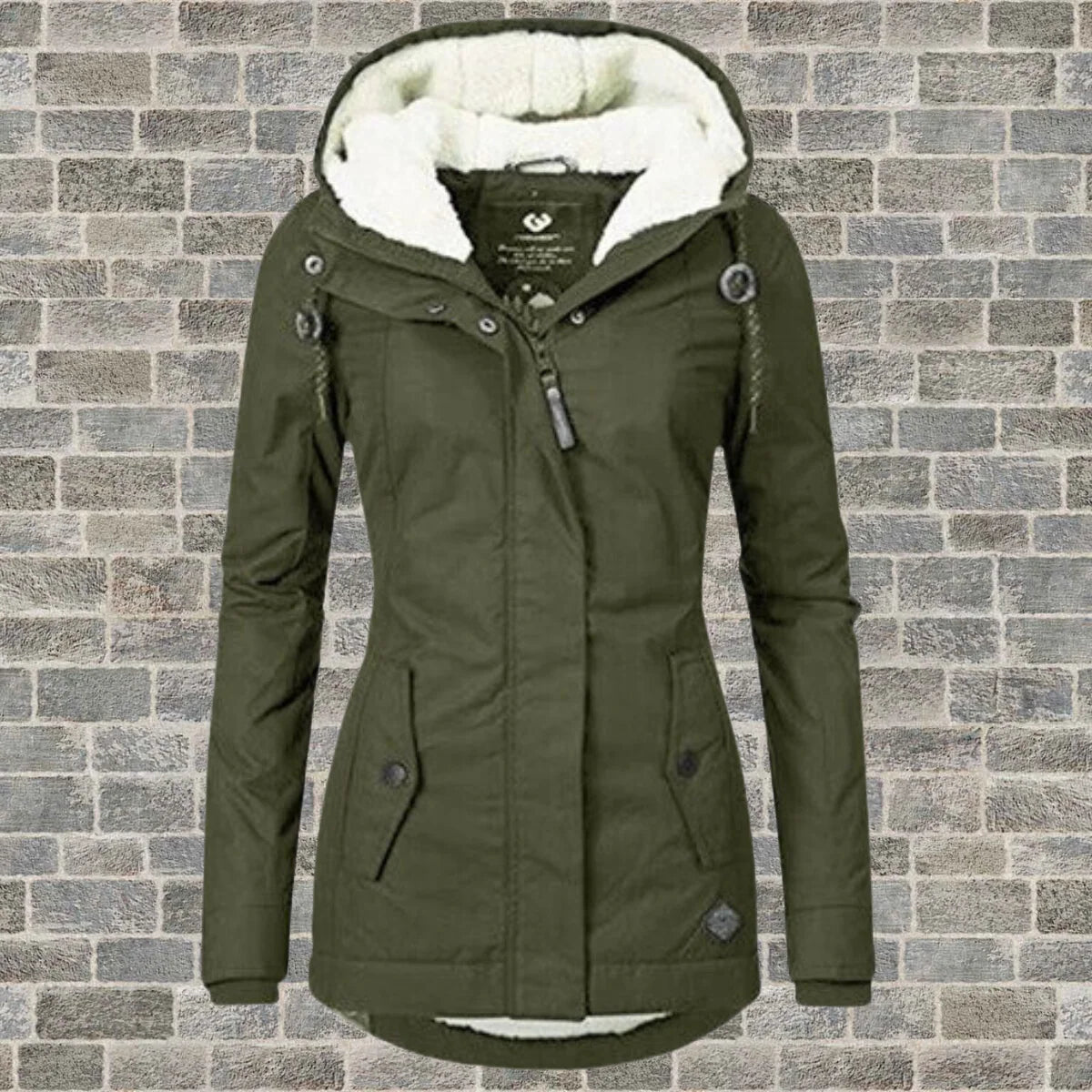 Hooded Jacket | Pleated Cotton, Lambswool Hood & Practical Pockets