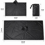 Hooded Rain Poncho | Waterproof & Backpack-Compatible | Folds To 11 x 18 cm