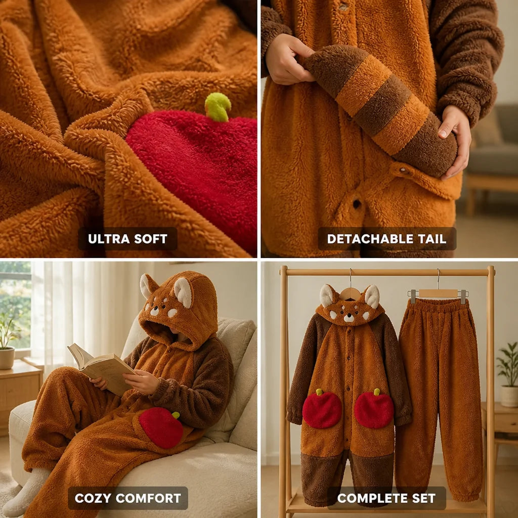 Hooded Robe | Detachable Tail & Soft Polyester
