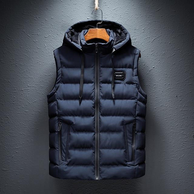Hooded Vest | Unisex Cotton-Blend Sleeveless