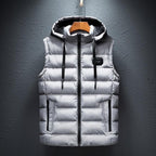Hooded Vest | Unisex Cotton-Blend Sleeveless