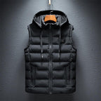 Hooded Vest | Unisex Cotton-Blend Sleeveless